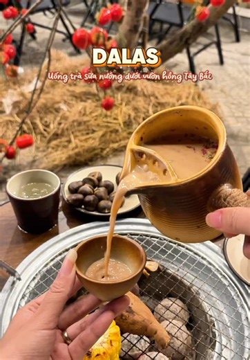 Thưởng Thức Trà Sữa Nướng Tại Vườn Hồng Tây Bắc