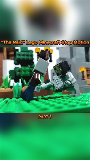 part 8. The Raid Lego Minecraft Stop Motion.#lego #legoanimation #legotiktok #animation
