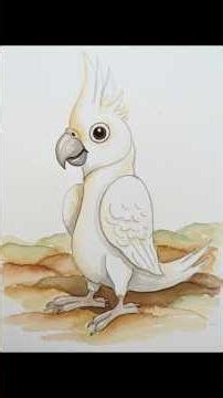 From Curves to a Crested Beauty 🦜 | Cockatoo Drawing & Coloring for Kids #cockatoo #drawing #kidsart