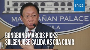 4K views · 183 reactions | President-elect Ferdinand Marcos Jr. has chosen Solicitor General Jose Calida as chairperson of the Commission on Audit under his administration, incoming press secretary Trixie Angeles announced Wednesday. |  : Chona Yu / Radyo Inquirer On-Line Read more: https://newsinfo.inquirer.net/1618947/bongbong-marcos-picks-solgen-jose-calida-as-coa-chair | INQUIRER.net | Facebook