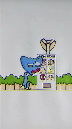 FUNNY Huggy Wuggy Stop Motion Animation｜Face Swap Vending Machine in Poppy Playtime #Shorts