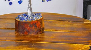 FASHIONZAADI Lapis Lazuli Tree - Crystal Chakra Tree of Life - Gemstone Feng Shui Decor - Chakra Home Decor - Crystal Gifts for Women, Spiritual Gift