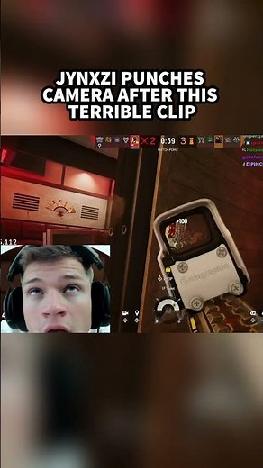Jynxzi punches camera after this terrible clip #rainbowsixsiege #r6siege
