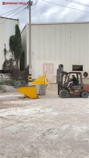 Self Dumping Forklift Bucket for Automatic Material Discharge Heavy Duty Forklift Attachment