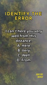 216K views · 3K reactions | Identify The Error 46 #English #englishgrammar #englishlesson #englishlearning #quiz | Quizbee World | Facebook