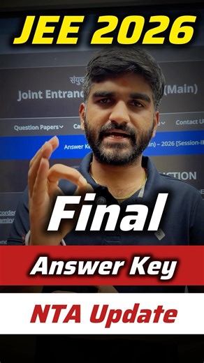 NTA Urgent✅ Update JEE Main Final Answer key Must Watch|How to download Response Sheet JEE Main 2026