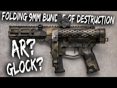 9MM Folding AR with GLOCK Mags! Angstadt UDP-9 (AR9) Review