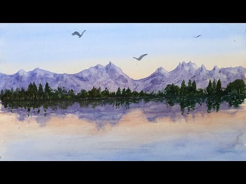 Aquarelle Débutant : peindre un paysage simple