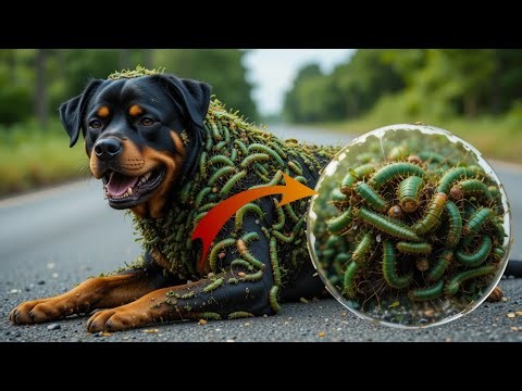 We Found This Rottweiler Dog Covered in Venomous Caterpillars 😱 | Heartbreaking Rescue Story