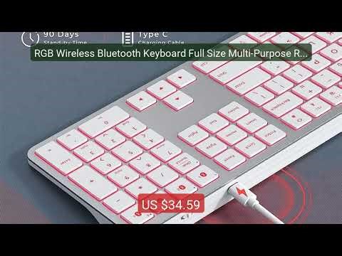RGB Wireless Bluetooth Keyboard Full Size Multi-Purpose Rec... — Top Pick 2026 | Unbeatable Price!