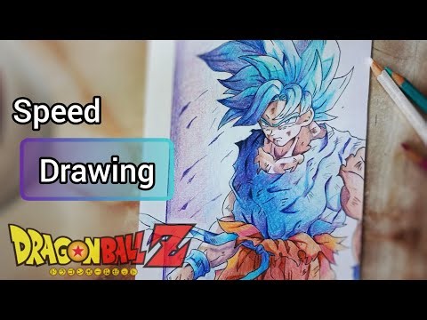 Drawing Goku SSJ | Dragon Ball | Speed Drawing Goku SSJ Blue dibujando a Goku vs Broly #drawing