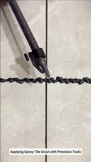 Applying Epoxy Tile Grout with Precision Tools