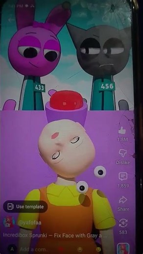 Incredibox Sprunki - Fix Face with Gray and Pinki