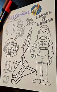 Astronaut Coloring Page Printable for Kids | Space Theme | Rocket & Galaxy Activity | Toddler Learning Printable | Instant Download - Etsy Canada