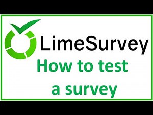 LimeSurvey: Survey Testing
