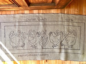 Rug Hooking Pattern - "chicken Scratch" - Etsy