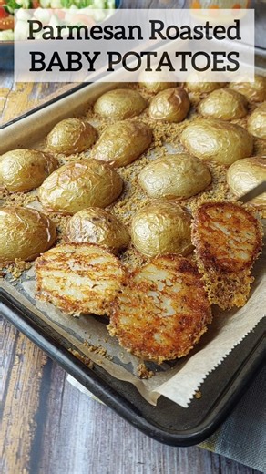 A side dish for weeknight dinners, Sunday roast or even Easter table! Parmesan Roasted Baby Potatoes