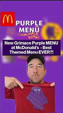 McDonald's has an entire Grimace MENU?! 😲👀 #mcdonalds #grimace