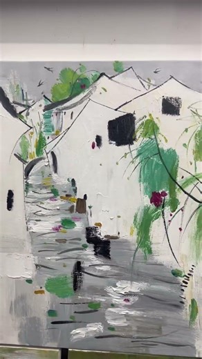 Dafen Oil Painting VillageInspired #dafen by Wu Guanzhong’s iconic Jiangnan water towns 🇨🇳。