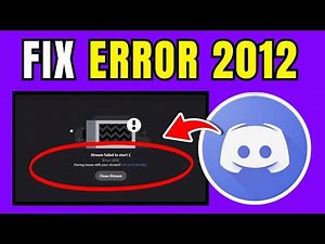 How To Fix Discord Screen Share Error 2012