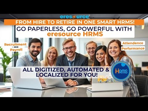 Reduce manual HR processes by over 80% using eresource HRMS ERP | Go live 3X faster Implementation