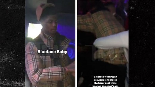 Blueface and Crew Beat Up Guy Who Allegedly Tried Stealing His Chain