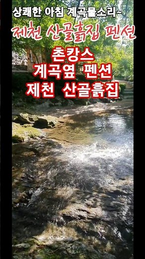 계곡옆 촌캉스 펜션 제천 산골흙집#펜션 #독채펜션#숙소#숙작#계곡펜션#촌캉스#바베큐