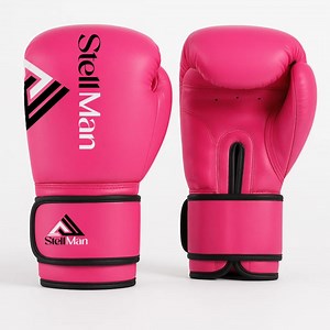 Stellman Pink Boxing Gloves Training Kickboxing Muay Thai MMA PU Leather Sparring Gloves Multi Layer Foam Padding and Wrist Support - Etsy