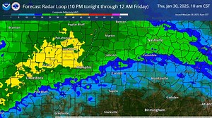 6.3K views · 34 reactions | Expect a rainy and dreary Thursday across portions of the Mid-South. Here's a model forecast of how the radar may look over the next 24 hours. Low visibility (<2 miles) is expected Thursday for areas north of I-40. | US National Weather Service Memphis Tennessee | Facebook