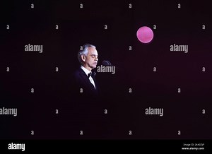 October 2 2022 - Video mapping on the facade of the Basilica of St. Peter at the Vatican entitled ''Follow me''. The show was preceded by the italian oper singer ANDREA BOCELLI. © EvandroInetti via ZUMA Wire (Credit Image: © Evandro Inetti/ZUMA Press Wire Stock Photo - Alamy