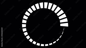 Loading Circle, Video. Loading Animation Icon on Transparent Background. Download Progress, Preloader Animation Web Design Template, Interface Buffering. Seamless Loop Animation 4K with Alpha Channel