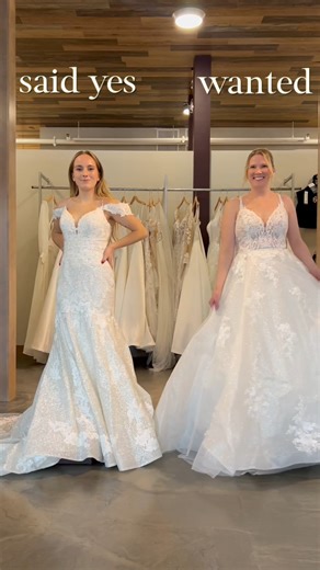 The dress the bride thought she wanted going into the appointment, and the dress she says yes to aren’t always the same- and we are totally okay with that!🤍 #illinoisbride #ilbride #bridetobe #mortonil #centralillinois #weddingdressshopping | Adore Bridal