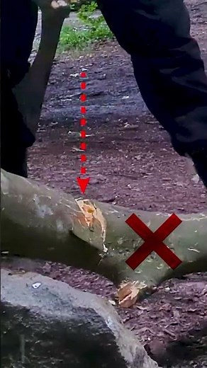 The proper way to use an axe