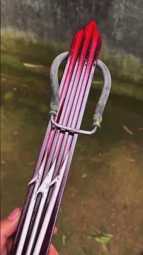 A crossbow slingshot that can shoot three arrows Shot 5