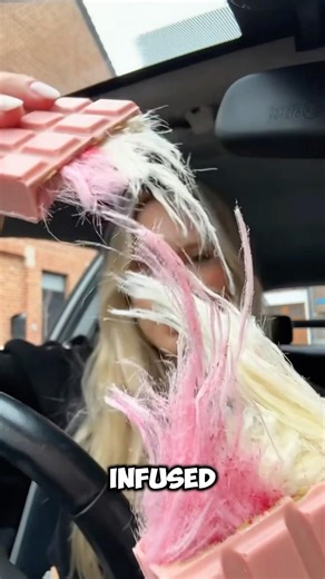 She Makes Pink Hair Chocolate With Cotton Candy Texture