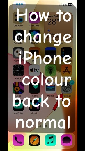 How to change iPhone colour back to normal !! iPhone colour change !! #apple #iphone #ios