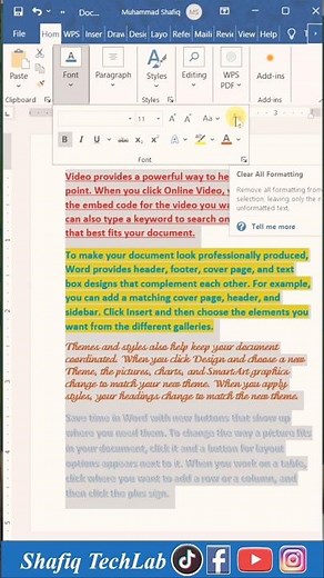 Clear Text Formatting in Word Fast! Remove Hidden Styles & Fix Messy Docs Easily Now in Seconds