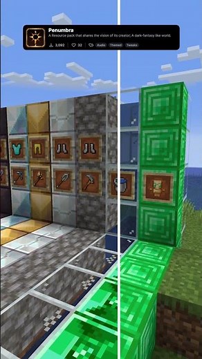 Penumbra: Best Dark-Fantasy Minecraft Texture Pack #minecraft #texturepack #resourcespack #shorts