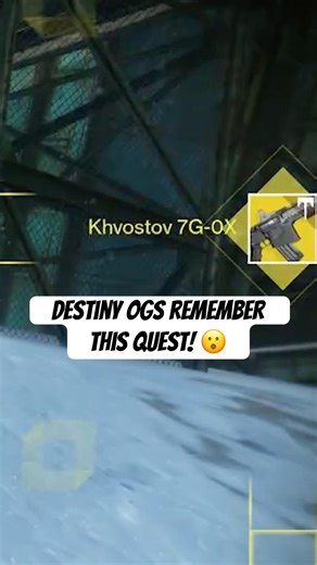 Destiny OGs Remember this quest!