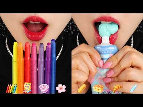 IS THIS REAL FOOD OR NOT? REAL OR FAKE CHALLENGE EMOJI FOOD ASMR SQUISHY ASMR 🤔