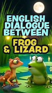 Funny Frog and Lizard Conversation | Animated Jungle Story #cartoon #englishspeaking