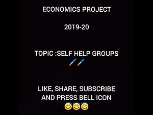 ECONOMICS PROJECT || CLASS 12|| SELF HELP GROUPS ||2019-20
