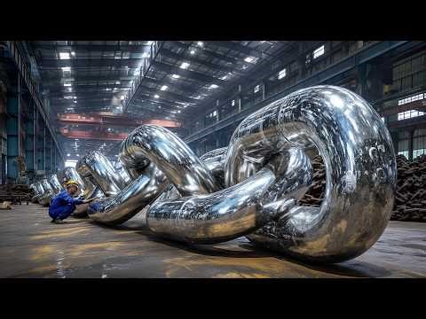 How Massive Heavy Chains Are Really Made - Amazing High-Speed Precision Metalworking