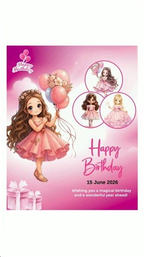 Cute Kids Birthday Poster Design 🎂✨#posterdesign