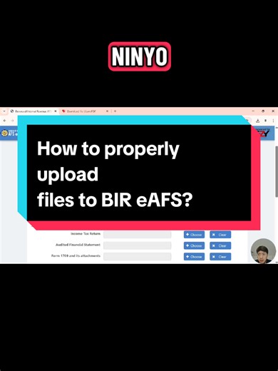 Annual Income Tax Return Attachments - How to upload files correctly using the BIR eAFS? #incometaxreturn #taxfiling #bookkeeping #pinoyakawntant #incometax