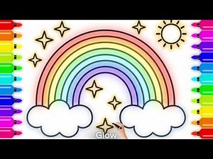 How to Draw a Rainbow 🌈 | Easy Rainbow Drawing & Coloring for Kids | Learn Colors