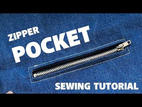 Easy Zipper Pocket Sewing Tutorial | Beginner friendly step-by-step instructions