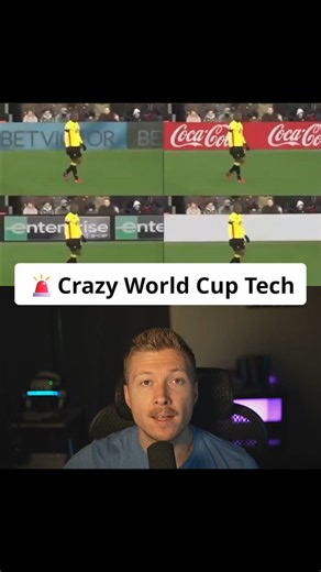 LED screen physics lets you see four ads at once #technology #leddisplay #shorts #worldcup