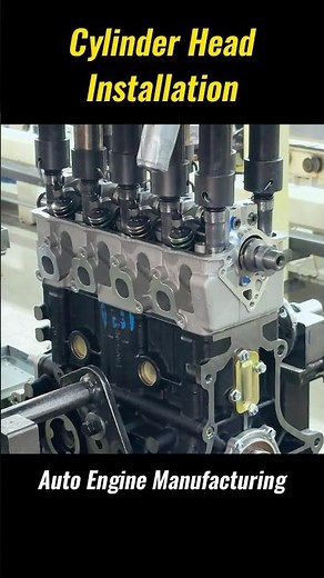 Cylinder Head Installation | Engine Assembly Precision #engine #cylinderhead #manufacturing