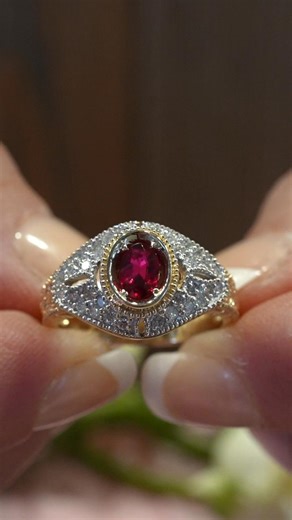 Some loves are meant to last forever—and some treasures are truly one of a kind. ✨ This Estate 14K Yellow Gold Natural Ruby & Diamond Ring features a richly colored oval ruby surrounded by a sparkling diamond halo, all set in warm yellow gold. Classic, romantic, and full of history, it’s a piece that celebrates enduring beauty and meaningful moments. As with all estate jewelry, this ring is one of a kind—once it’s gone, it cannot be replaced. A rare find and exceptional value, waiting for the ne